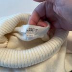 Loft  Striped‎ Poncho Sweater Womens Size XS Cream Brown Cowl Neck Photo 1