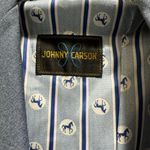 Vintage Classic Johnny Carson Lined Trench Coat Men's Size 36 R Blue Photo 10