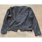 J.Crew Textured Gray Cropped Open Front Blazer Jacket Size M Photo 3