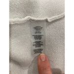 Sione Women's Sweater M Star Print Long Sleeve Metallic White Knit Pullover Size M Photo 4