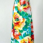 Floral Tropical Prom Gown Yellow Photo 3