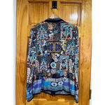 Versace Women’s  Art To Wear Floral Geometric Patchwork Silk Button Down Photo 4