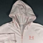 Under Armour  Hoodie Womens XL Pink Fleece Loose Fit Full Zip Hooded Sweatshirt Photo 2