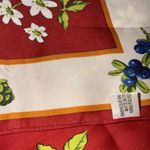 Red Floral Designer Italian Designer Handkerchief Purse Sash Or Strap Wrap Scarf Photo 6