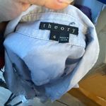 Theory  Baby Blue Sheer Mini Shirt Dress Photo 2