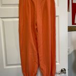 High waisted pants with tie‎ bottom Orange Size L Photo 1
