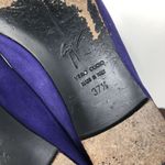 Giuseppe Zanotti Women's Size 37.5 Suede Black Tassel Slip On Loafers Flats Photo 4