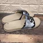 Nike  white blue floral slides‎ sandals size 10 Photo 3