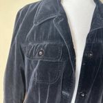 Old Navy Black Velvet Velour Shacket Blazer Jacket Size Large Photo 3