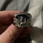 The Bradford Exchange American Pride Flag Eagle Sterling Silver God Bless America Ring size 13 Photo 0