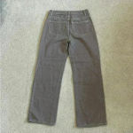 SheIn high rise brown with white seam straight leg wide leg jeans in size small Photo 2