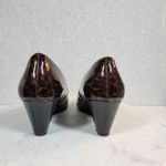 Comfort Plus by Predictions Womens Shoe 7.5 Brown Black Tortoise Peep Toe Wedge Photo 8