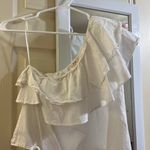 Ruffle miami top one shoulder White Size M Photo 0