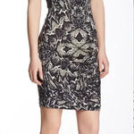 Haute Hippie  Side Ruched Printed Dress Olive Multi‎ Photo 0