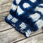 Sonoma Women's Off-The-Shoulder Peasant Blouse 3X Dark Blue White Smocked Loose Photo 4