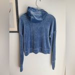 Aerie Offline By   Blue Velvet Crooped Hoodie Top Photo 3