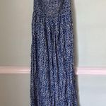 THML  S romper jumpsuit blue white embrodiered strapless Pant Photo 1