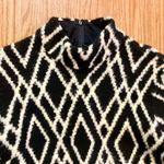 Tucker Black White Diamond Stripe Mini Sweater Dress Womens Small Photo 3