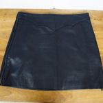 High Quality Black Leather Biker Skirt Size 12 Photo 4