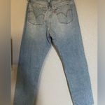 Levi's NWT Levi’s Wedgie Straight Blue Distressed Jean Raw Hem High Rise Size 12 Short Photo 10