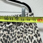 Pistola  Leopard Print Denim Skirt Raw Hem Size Small Casual Cotton Photo 2