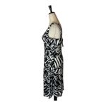 Nic+Zoe Black And White Jersey Moonlit Palm Sleeveless Fit And Flare Dress XS Photo 8