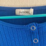 Glassons long sleeve Colbolt blue Cropped Top Photo 1