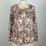Lucky Brand Pink Floral Long Sleeve Top Small NWT Photo 0
