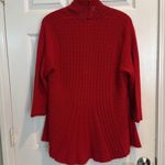 kim rogers  Red Lightweight Open Knit Collared Sweater Size Large Photo 2