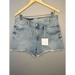 Pistola NWT RARE 'Bobbie' High Rise Crossover Short Light Wash Raw Hem Sz 29 Photo 1