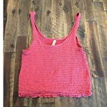 Sabrina carpenter x aerie smocked crop tank top size large Pink Photo 0