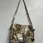 Elliott Lucca Cream Snake Print Purse NWT Tan Photo 0