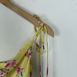 ZARA Safia Yellow Floral Draped Camisole Satin Slip Mini Dress Photo 10