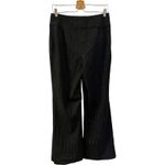 Sunny Leigh  Women's Size 8 Black Pinstripe Pants Flared Metallic Detail Photo 4