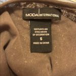 Moda International Brown Sleeveless Sequin Fitted Tank Top Silver Photo 4