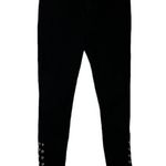 Good American Good Waist Split Hem Jeans Black Women’s Size 26 Grommet Detail Photo 0