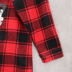 Red Plaid Flannel Mickey Mouse Long Sleeve Button Down Y2K VTG Top Shirt Large Photo 10