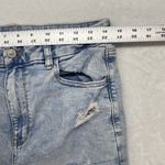 American Eagle Mom Jeans 12 Stretch Distressed Destroyed Chewed Hem Light Wash Photo 1