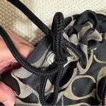 Coach Poppy Signature C Monogram Shoulder Bag Black Tan Hobo Purse Photo 2