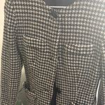 Talbots Black and White Houndstooth wool Blazer pea coat Photo 2