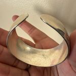 Ethnic Silvertone Cuff bracelet‎ Adjustable Etched Elephants Trunk Up Good Luck Silver Photo 7