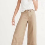 Madewell  Langford Wide-Leg Crop Pants in Light Latte in Size 26 Photo 0
