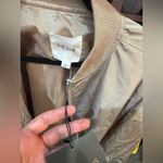 None Elegant Beige Bomber Jacket Photo 2