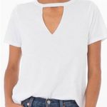 Sadie and Sage  White Choker Tee Shirt Top Blouse  Photo 0