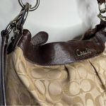 Coach Ashley Sateen Signature C Hobo Crossbody Bag Purse Brown Tan Hippie Photo 1