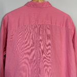J.Jill  Love Linen Long Sleeve Button Down Shirt Blouse Women's Medium Pink Photo 9