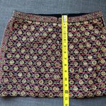 GRYPHON New York Black Floral Neon Silk Mini Skirt Pink Size XS Photo 6