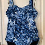 Speedo  Blue and White One Piece Swimsuit 16 Photo 0