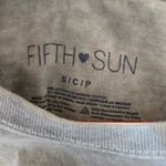 Fifth Sun Vintage Sage Green Floral Butterfly Size Small Cropped Tee Photo 2