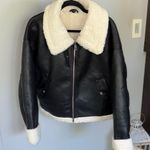NEW Faux Leather and Shearling/Sherpa Jacket Black Size L Photo 0